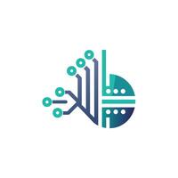 Creative and Elegant Minimalistic Logo Design for Technology and Software Company vector