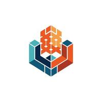 Creative and Elegant Minimalistic Logo Design for Technology and Software Company vector