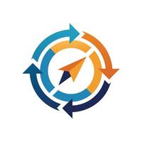 Creative and Elegant Minimalistic Logo Design for Technology and Software Company vector