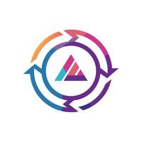 Creative and Elegant Minimalistic Logo Design for Technology and Software Company vector