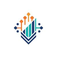 Creative and Elegant Minimalistic Logo Design for Technology and Software Company vector