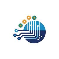 Creative and Elegant Minimalistic Logo Design for Technology and Software Company vector