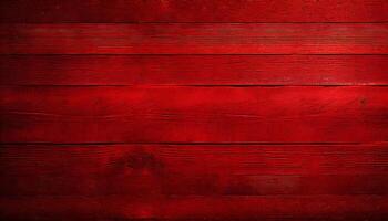 Wooden background painted in red color. Sanded wood. Big boards. photo