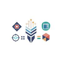 Creative and Elegant Minimalistic Logo Design for Technology and Software Company vector
