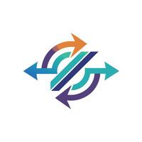 Creative and Elegant Minimalistic Logo Design for Technology and Software Company vector