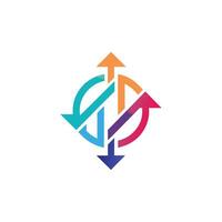 Creative and Elegant Minimalistic Logo Design for Technology and Software Company vector