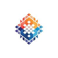 Creative and Elegant Minimalistic Logo Design for Technology and Software Company vector