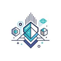Creative and Elegant Minimalistic Logo Design for Technology and Software Company vector