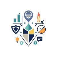 Creative and Elegant Minimalistic Logo Design for Technology and Software Company vector