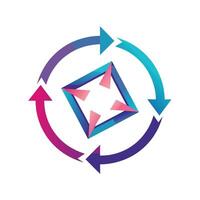 Creative and Elegant Minimalistic Logo Design for Technology and Software Company vector