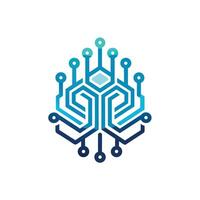 Creative and Elegant Minimalistic Logo Design for Technology and Software Company vector