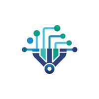 Creative and Elegant Minimalistic Logo Design for Technology and Software Company vector
