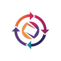Creative and Elegant Minimalistic Logo Design for Technology and Software Company vector
