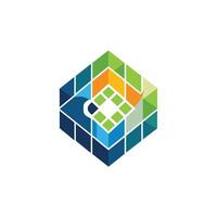 Creative and Elegant Minimalistic Logo Design for Technology and Software Company vector