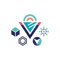 Creative and Elegant Minimalistic Logo Design for Technology and Software Company vector