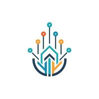 Creative and Elegant Minimalistic Logo Design for Technology and Software Company vector