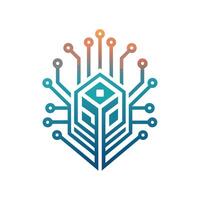 Creative and Elegant Minimalistic Logo Design for Technology and Software Company vector