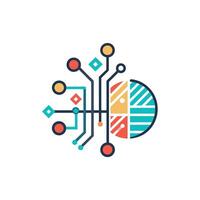 Creative and Elegant Minimalistic Logo Design for Technology and Software Company vector