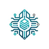 Creative and Elegant Minimalistic Logo Design for Technology and Software Company vector