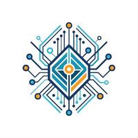 Creative and Elegant Minimalistic Logo Design for Technology and Software Company vector