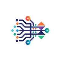 Creative and Elegant Minimalistic Logo Design for Technology and Software Company vector