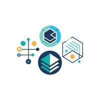 Creative and Elegant Minimalistic Logo Design for Technology and Software Company vector