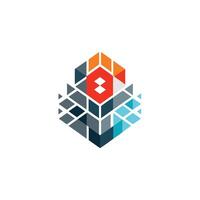 Creative and Elegant Minimalistic Logo Design for Technology and Software Company vector