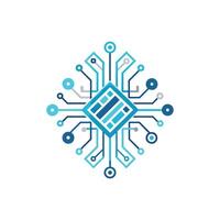 Creative and Elegant Minimalistic Logo Design for Technology and Software Company vector
