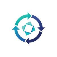 Creative and Elegant Minimalistic Logo Design for Technology and Software Company vector