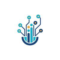 Creative and Elegant Minimalistic Logo Design for Technology and Software Company vector