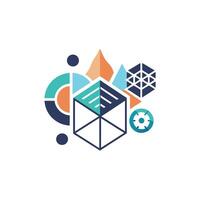 Creative and Elegant Minimalistic Logo Design for Technology and Software Company vector