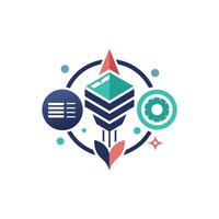 Creative and Elegant Minimalistic Logo Design for Technology and Software Company vector