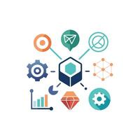 Creative and Elegant Minimalistic Logo Design for Technology and Software Company vector