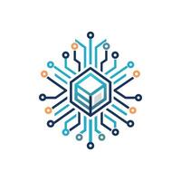 Creative and Elegant Minimalistic Logo Design for Technology and Software Company vector