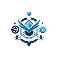 Creative and Elegant Minimalistic Logo Design for Technology and Software Company vector