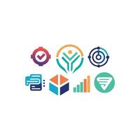 Creative and Elegant Minimalistic Logo Design for Technology and Software Company vector