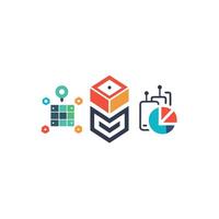 Creative and Elegant Minimalistic Logo Design for Technology and Software Company vector
