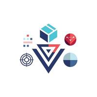 Creative and Elegant Minimalistic Logo Design for Technology and Software Company vector