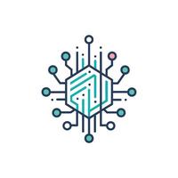 Creative and Elegant Minimalistic Logo Design for Technology and Software Company vector