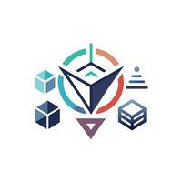 Creative and Elegant Minimalistic Logo Design for Technology and Software Company vector