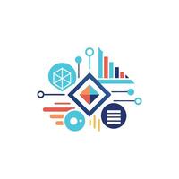 Creative and Elegant Minimalistic Logo Design for Technology and Software Company vector