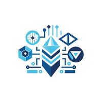 Creative and Elegant Minimalistic Logo Design for Technology and Software Company vector