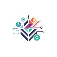 Creative and Elegant Minimalistic Logo Design for Technology and Software Company vector