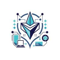Creative and Elegant Minimalistic Logo Design for Technology and Software Company vector