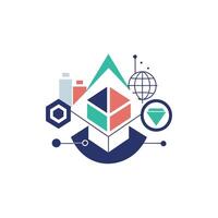 Creative and Elegant Minimalistic Logo Design for Technology and Software Company vector