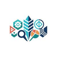 Creative and Elegant Minimalistic Logo Design for Technology and Software Company vector