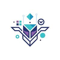 Creative and Elegant Minimalistic Logo Design for Technology and Software Company vector