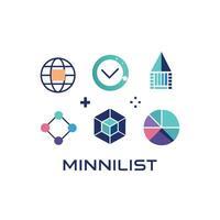 Creative and Elegant Minimalistic Logo Design for Technology and Software Company vector