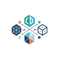 Creative and Elegant Minimalistic Logo Design for Technology and Software Company vector