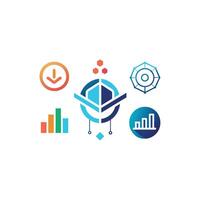 Creative and Elegant Minimalistic Logo Design for Technology and Software Company vector